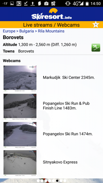 Камери предаващи на живо от ски курортите.